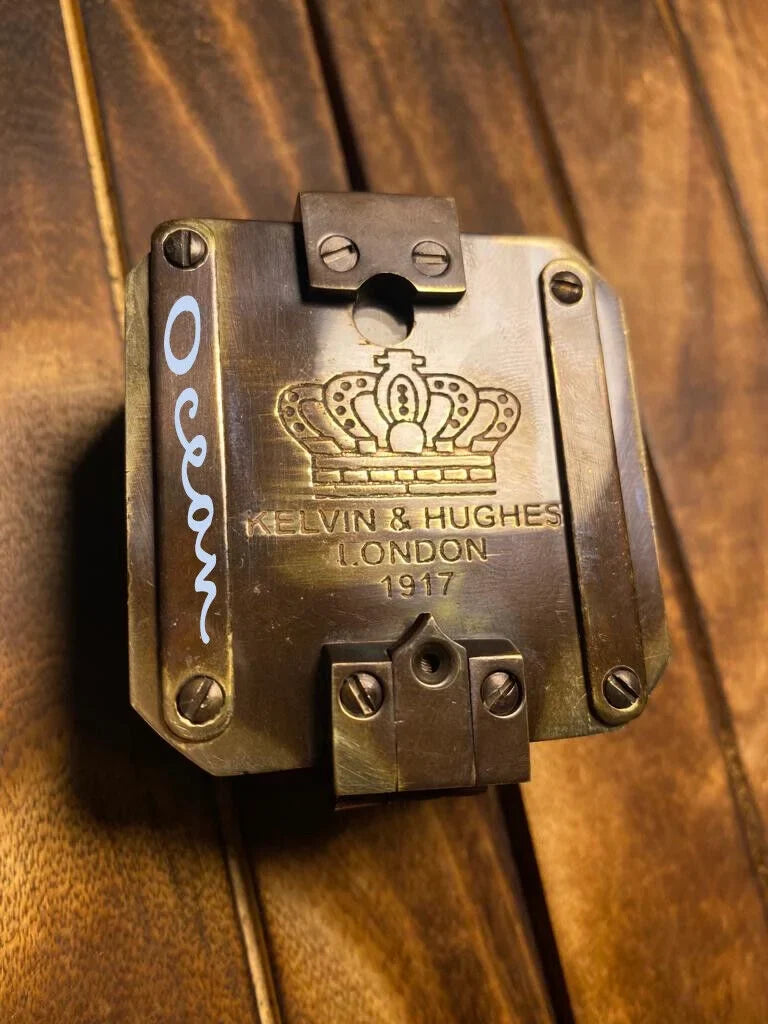 Hughes & 1917 Compass Antique Wedding, Kelvin Baptism Gift Brass Brunton Compass