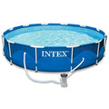 & Above Cover Filter x 12 Metal Set Ground Frame Ft Swimming Pool 30 with Intex Inches