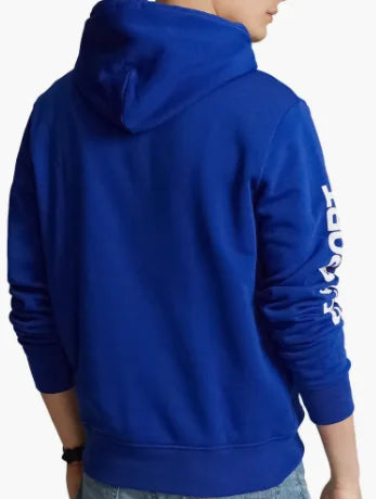 Ralph Sport Fleece Blue/White Lauren 4LT Polo Men's Hoodie,