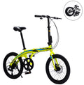 City Yellow Alloy Folding 8 Bike, Speed Aluminium Bike, 20" Frame,