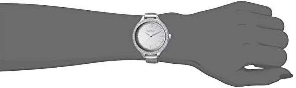Japanese-Quartz New 43L167 York Watch Silver-Tone Women's Caravelle Analog-Display