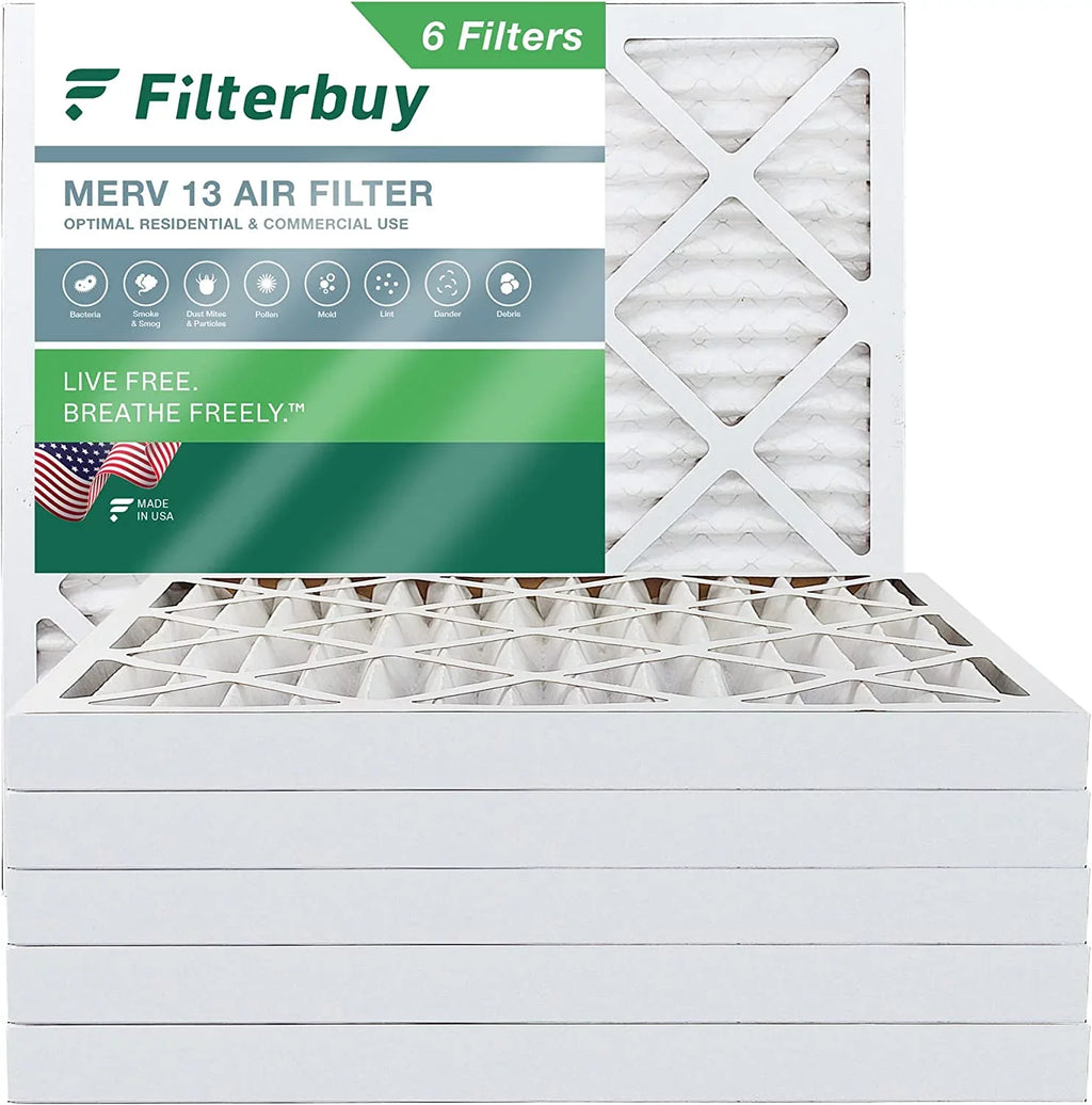 24x24x2 MERV Filters Pleated Filterbuy Air (6-Pack) Furnace AC 13 HVAC