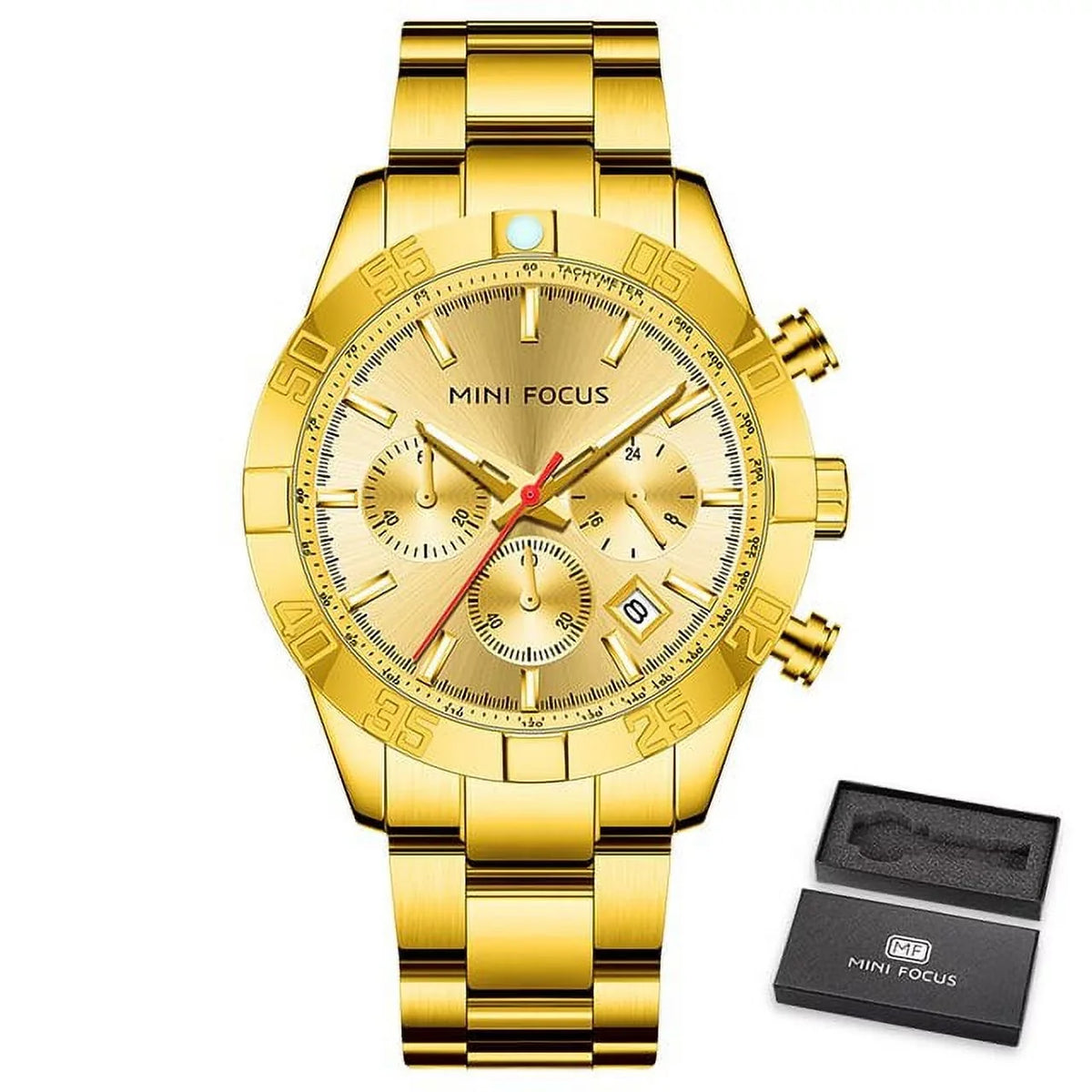 Stainless Waterproof Men Sub-Dials Steel Hands Watch Strap Wristwatch Masculino Multifunction Sport Chronograph Relogio Luminous
