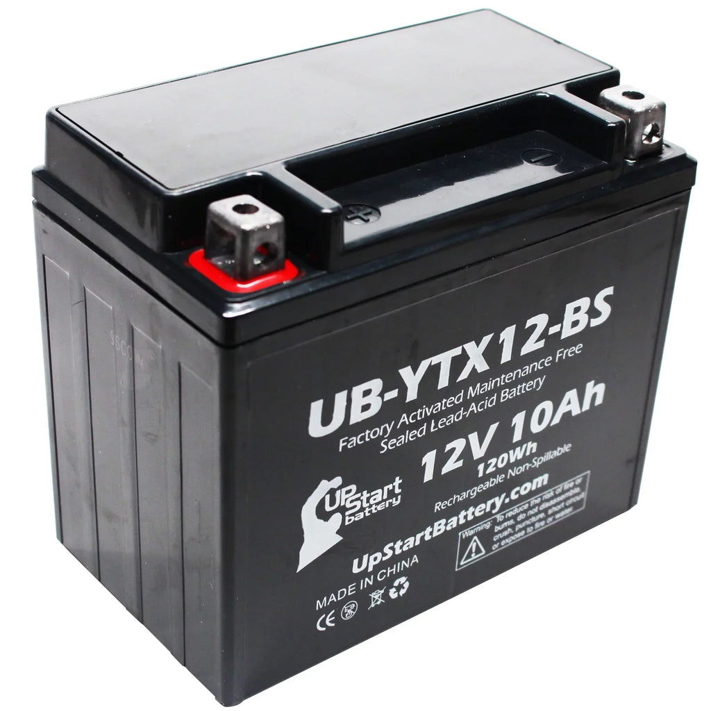 UpStart 2-Pack 1000 CC Activated, Battery Battery 2001 Suzuki Maintenance Replacement Free, Motorcycle 10Ah, 12V, Factory UB-YTX12-BS GSX-R1000 -