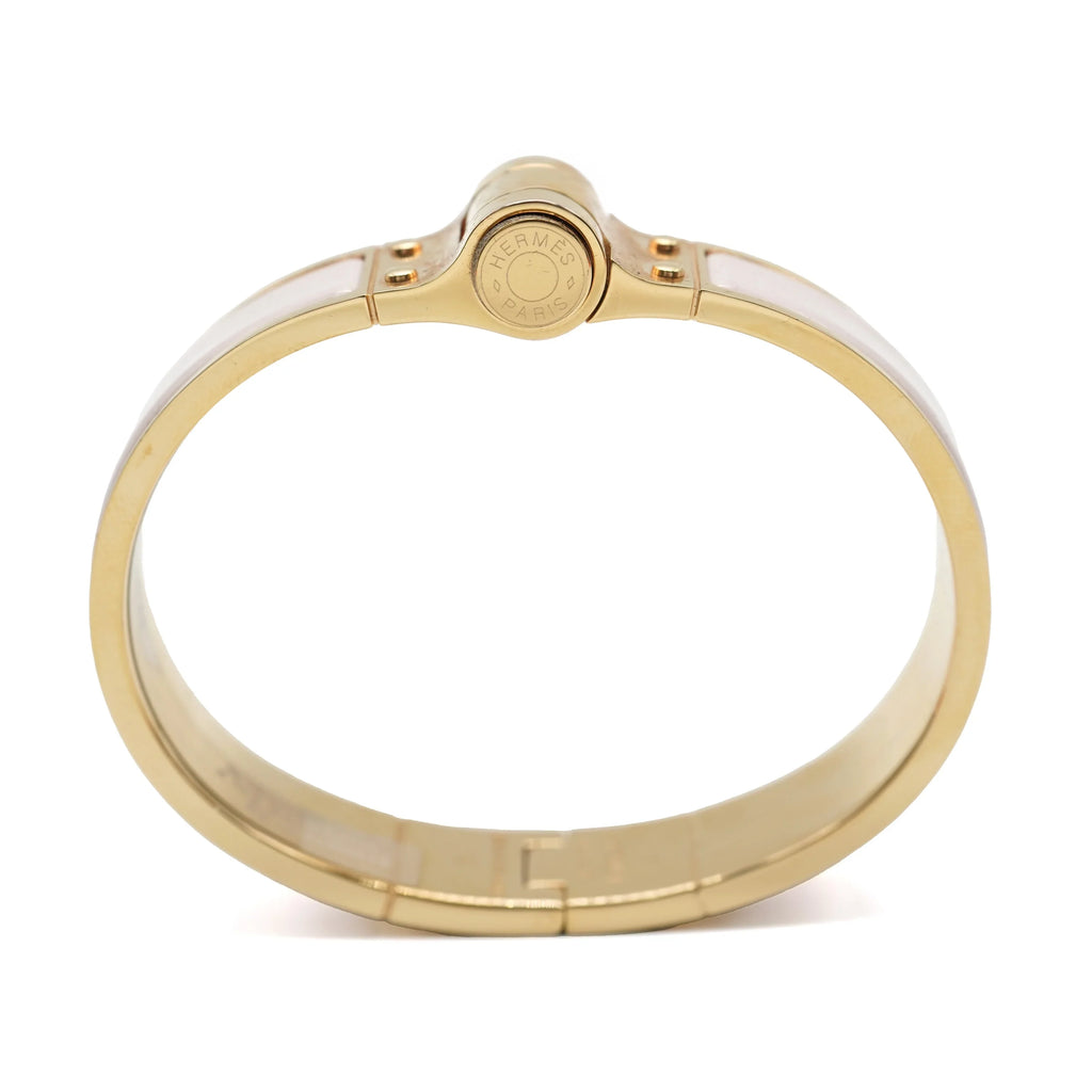 Hinged Narrow Charniere Hermes Candeur Pre-Owned Uni Rose In Bracelet