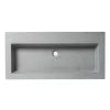 Solid ALFI ABCO40TR Trough Matte for Bathroom brand Sink 40" Concrete the Gray