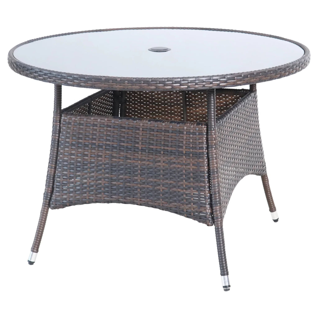 Set Wicker 5-Piece Resin Outdoor Dining Northlight Patio Brown Woven Venice