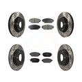 Drilled And Front Slotted Disc KDF-100589 CX-3 Rotors Auto Transit 2019-2021 Brake For Semi-Metallic Mazda Rear Kit Pads Coated - AWD