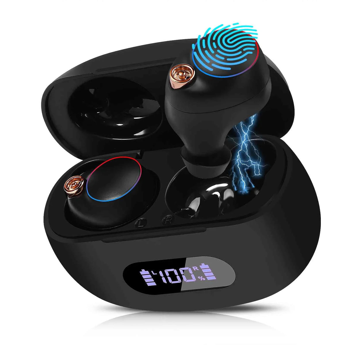 Case, Black, Dual M10 5.2 Resistance, Compatible IPX5 Bluetooth Bluetooth UrbanX Water Earbuds Wireless True Charging Connection, with Balanced, Connect, Lenovo + Bass Tab Boost