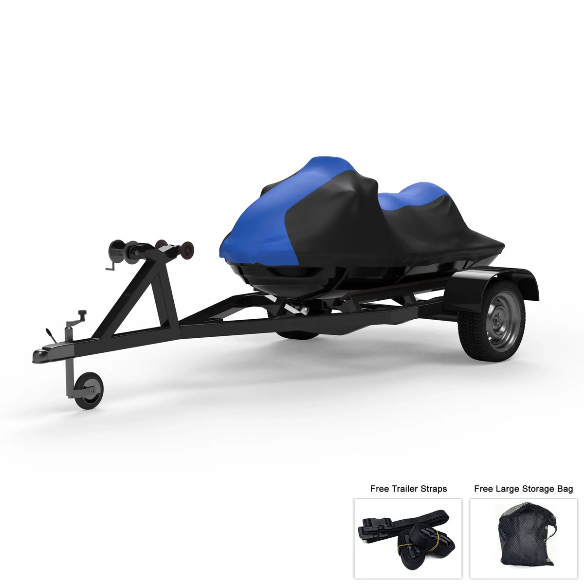 Jet Storage 2001-2005 Color Trailerable And Includes Protects - Sun, Black For from Straps Rain, Cover 800R - Weatherproof Rays, / Weather Bag And Ski Trailer YAMAHA GP - BLUE UV - More! All