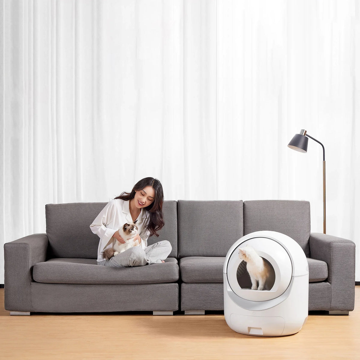 Control, Box, 2.4G Self & for Litter Box, Robot Smart App Litter Support Cat Litter Cleaning Automatic Multiple 5G Cats WiFi