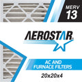 Pleated x 20 USA 13, Aerostar MERV Box 1, 20 Made Air Filter, of 4, 20x20x4 the in x