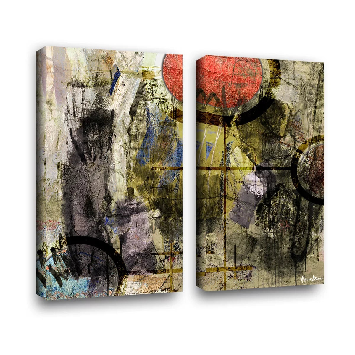 Ready2HangArt Art 'Bueno Set XXXII' 2-Pc Exchange Abstract Canvas