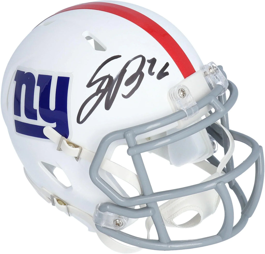 Helmet Autographed York New Barkley White Alternate Riddell Speed Saquon - Flat Authentic Revolution Mini Fanatics Giants Certified