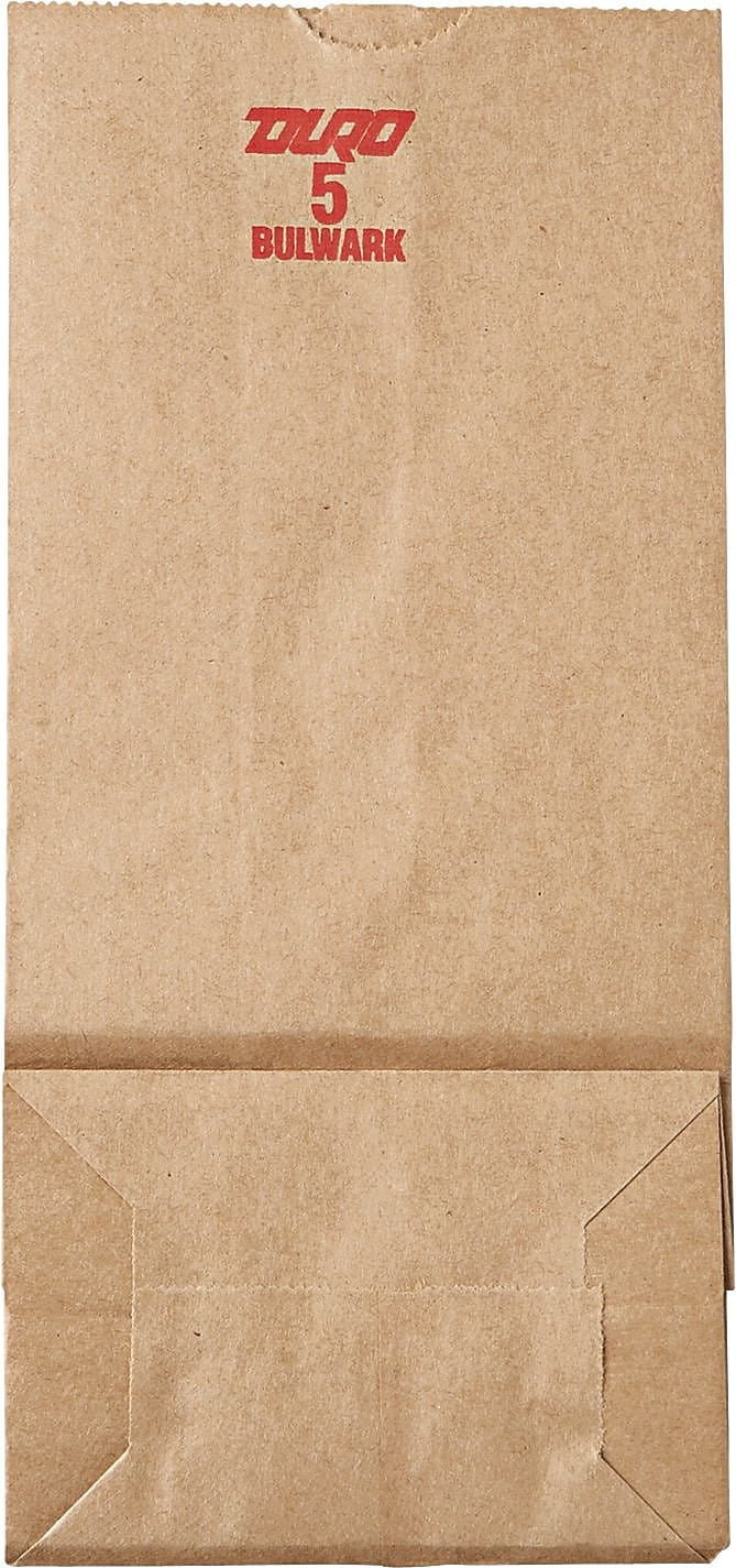 Kraft, 7/16 Grocery, General 5 bags Paper 1/4x3 #5 x10 500 Extra-Heavy-Duty 15/16, 50lb