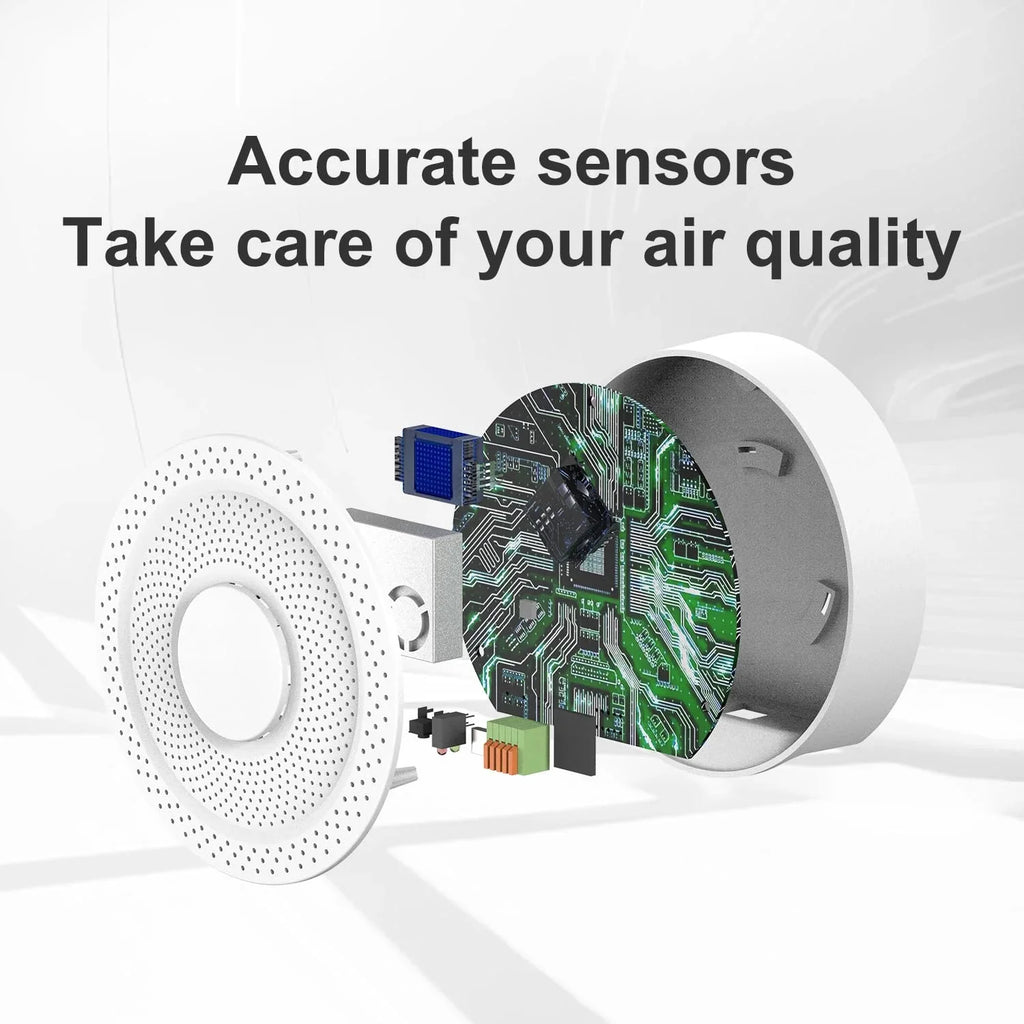WiFi/RS485/LAN Alerts, Quality Connectivity Monitor & Multiple TVOC, AQS1 Humidity, PM1/2.5/10, Air Temperature 9-in-1 - UbiBot CO2/CO2e,