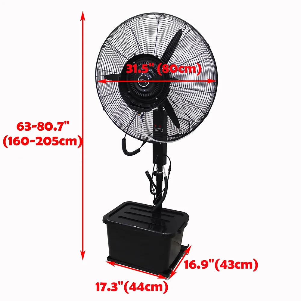 Fan Cooling Mist with Spray 42L Fan INTSUPERMAI Tank Humidifier Water Electric Industrial