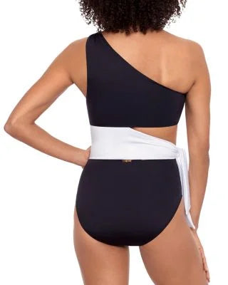 One-Piece Solids One Air Cutout Ralph Black 12 Lauren Bel LAUREN Shoulder