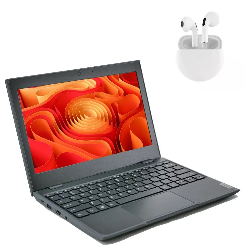 Pro PreOwned 64GB Lenovo (scratch 4GB Windows dent) 10 Laptop Intel Wireless and RAM 100e Processor with Earbuds SSD 11.6"