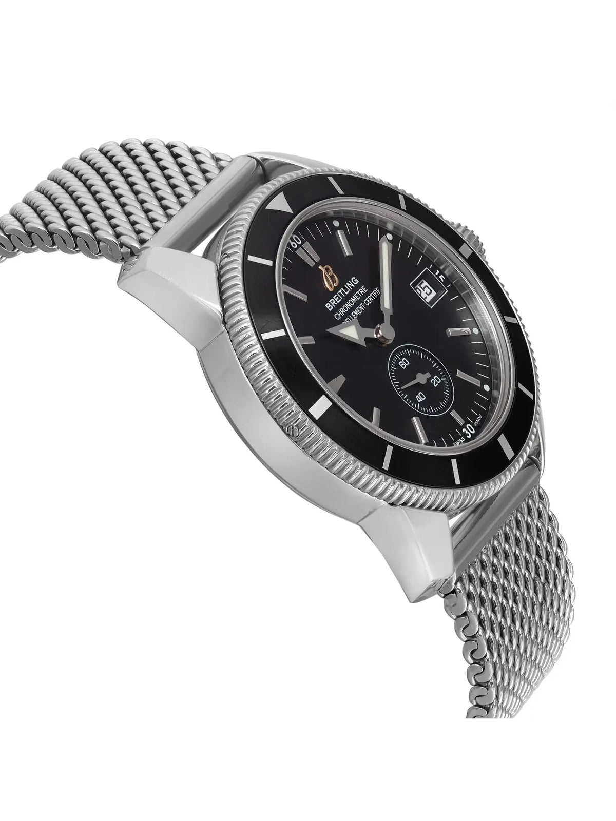 Breitling Heritage Mens Dial Steel 38mm SuperOcean A3732024-B869SS Black Watch