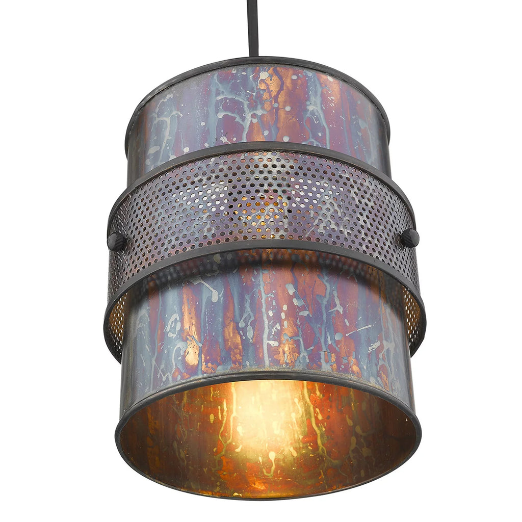 1-Light Pendant in. Ryker x 398260 HomeRoots x 8 Patina 10.75 Bronze 8