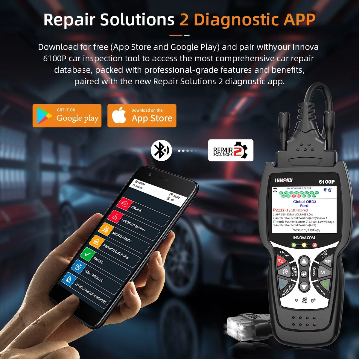 Scanner SRS Car Analyzer Oil for Car Engine Reset OBDII Truck Scanner Hybrid SUV Auto Automotive Tool Code All 6100P Scanner Light Diagnostic Innova ABS Test OBD2 Scan Battery OBD2 Reader Automotive