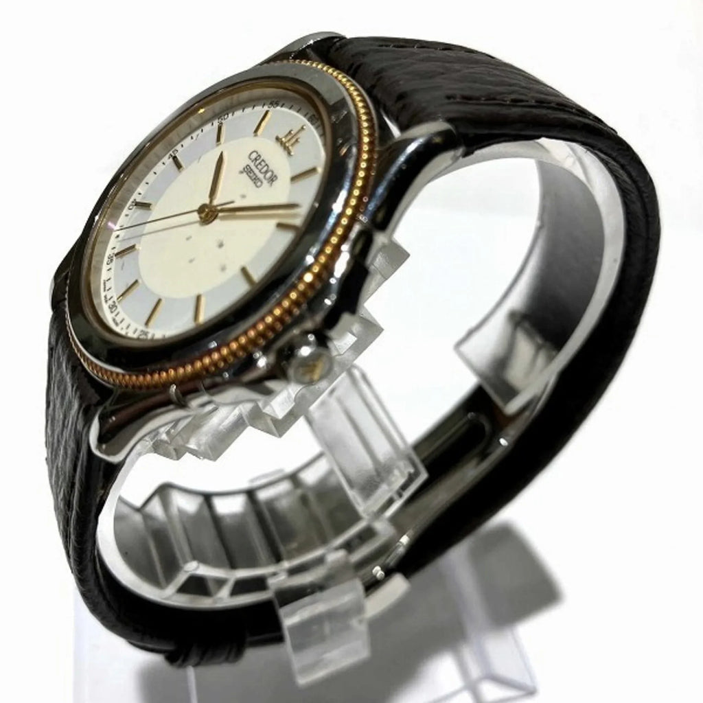 Men's Quartz Credor Pacificique Seiko Watch 9581-6060 Pre-Owned (Fair)