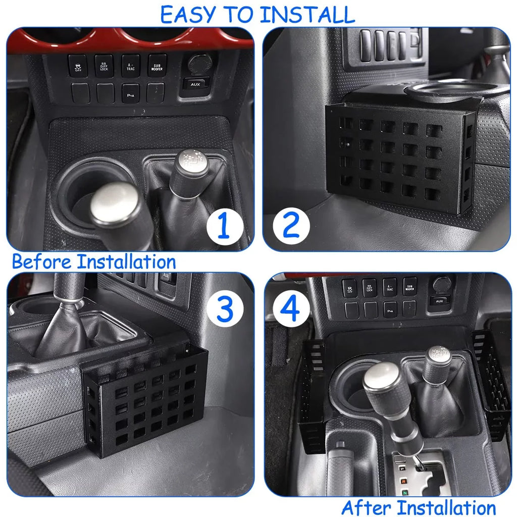 Compatible Black,Height Toyot@ Box Tinki Shifter Storage Car 5.3in,1PCS 2007-2021, FJ with Cruiser