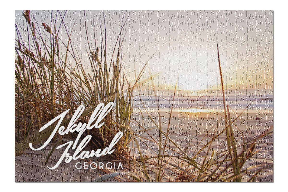 Sunset Island, Georgia, Jekyll Made Beach and (19x27 inches, in for Jigsaw Puzzle Premium Piece Family, 500 USA) Adults