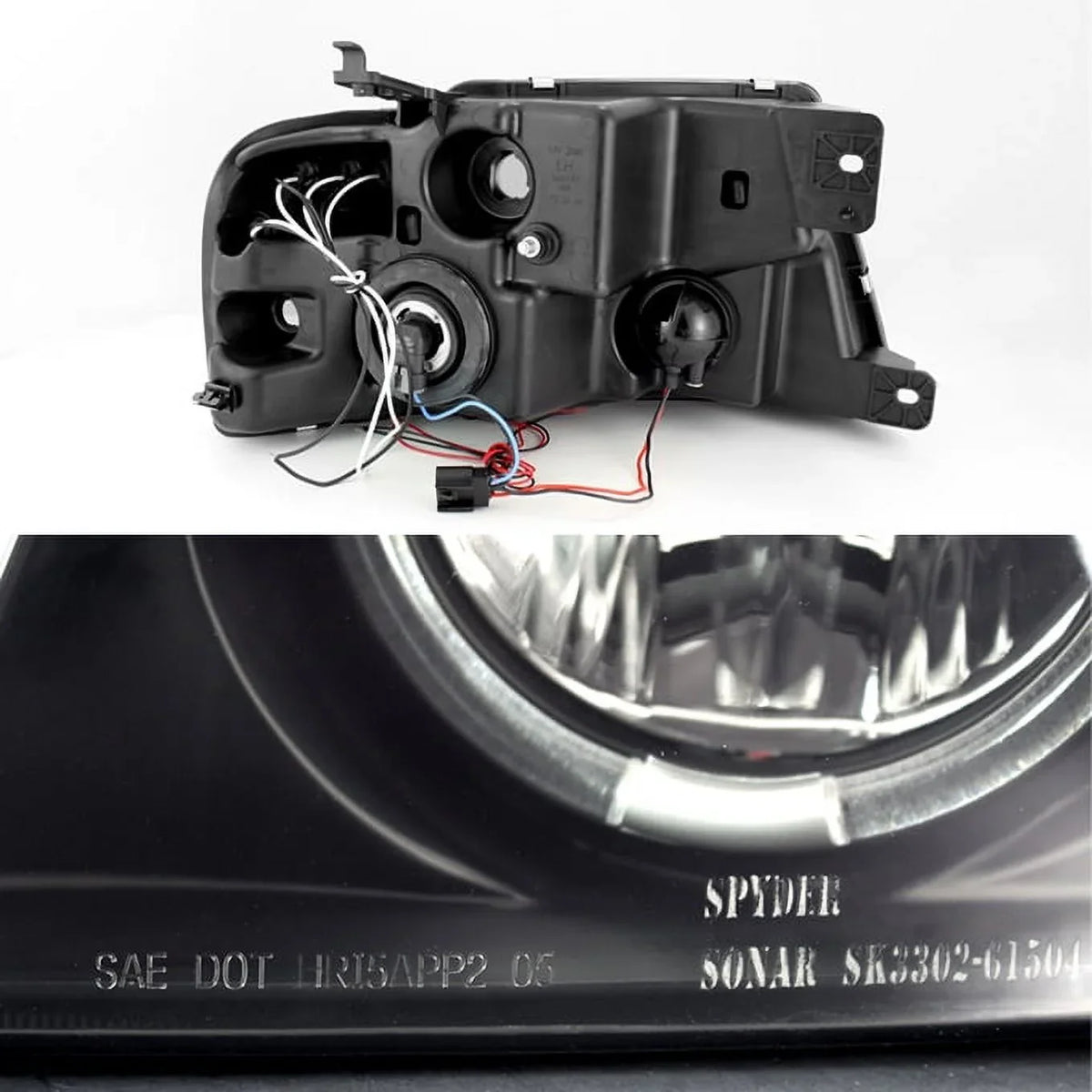 Black Headlights F150 For 04-08 Taillights Fits Full select: Halo Projector 2004-2008 FORD LED LED + Smoke F150