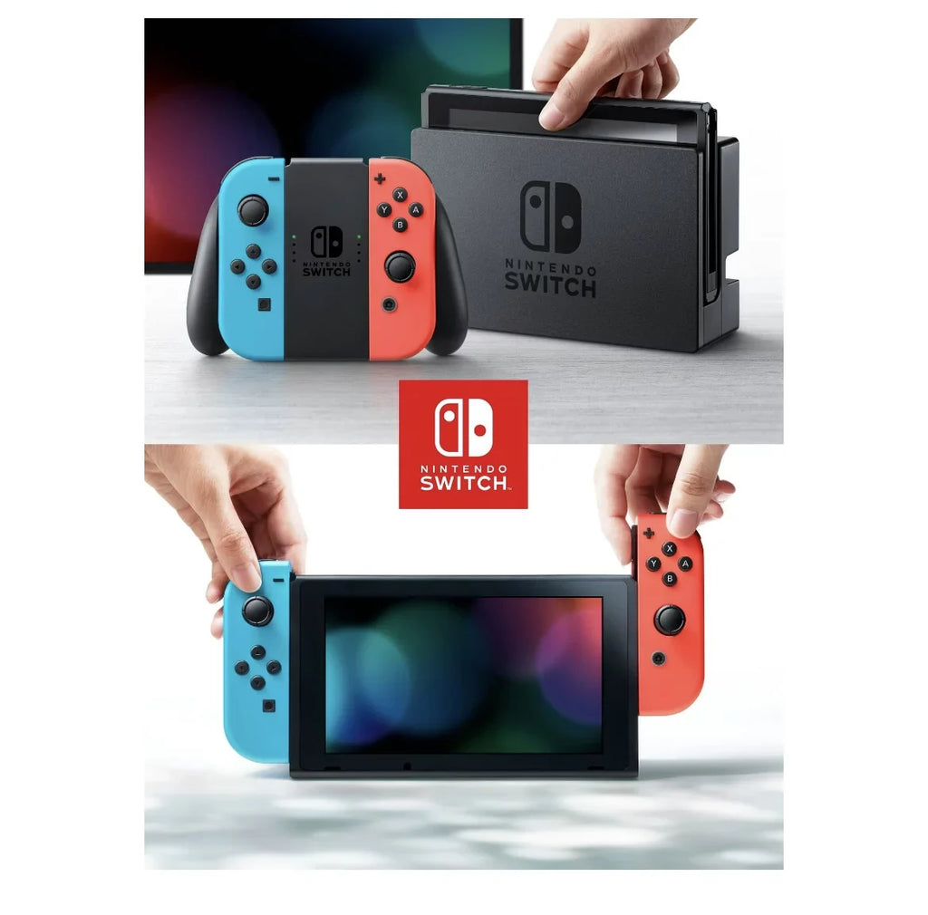 Mansion MicroSD Switch Odyssey + & + Card Case Joy-Con Mario Switch Carrying Console Neon Red Nintendo 64GB - Luigi's 3 with Blue Bundle Neon Super + with