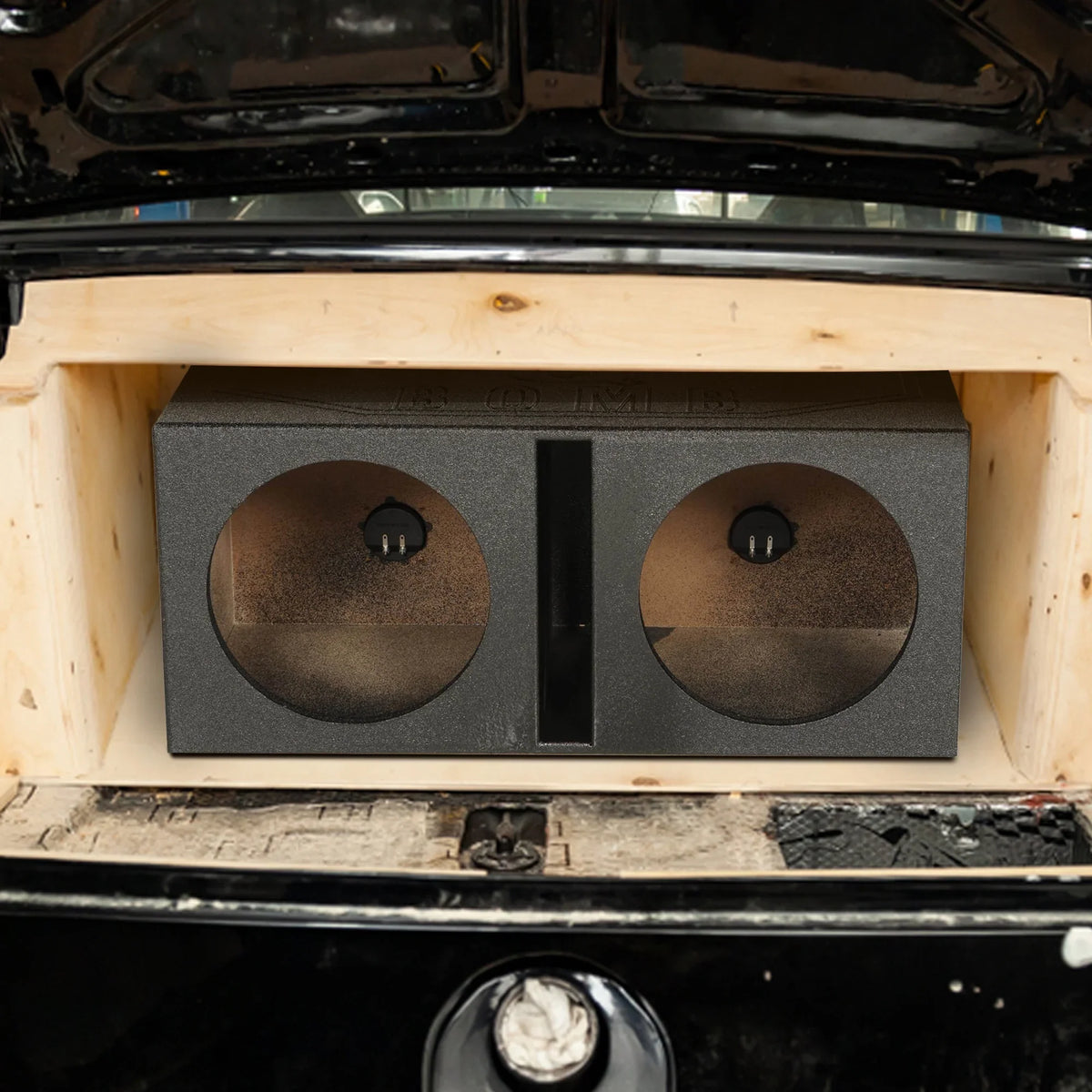 QBOMB15V Subwoofer 15" Port QPower Bedliner Spray Sub w/ Dual Vented Box