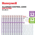 12 HVAC Air Pleated Filter- 14x20x1 Pack MERV Honeywell Furnace 12