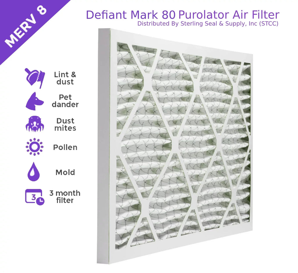 Pack) (6 8, MERV Extended DMK80 14x20x1, Air Pleated Mechanical Filter, Surface Purolator