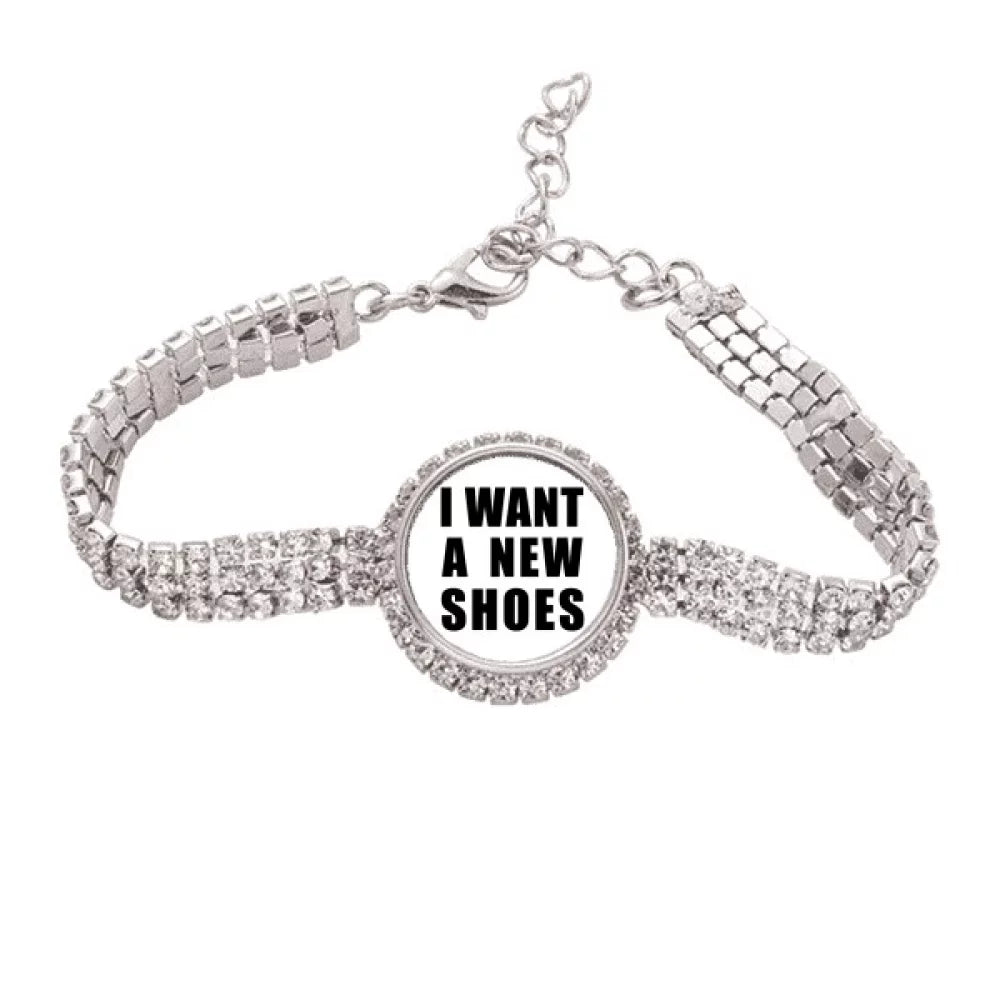Bracelet I Anklet Want Fashion New Tennis Deco Shoes Chain Jewelry A Diamond Art