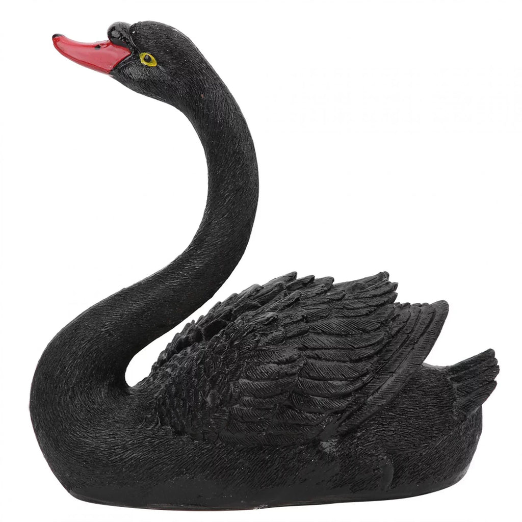 jardín de al para de Adorno Accesorios de Negro Linda Patio Libre de Delaman Cisne Adorno Flotante Simulación jardín de Aire Cisne, decoración