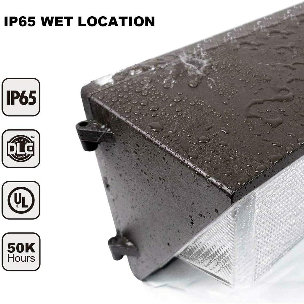 Outdoor IP65 Weather Resistant, 5000 LED 40W 100-277VAC, Light, Wall Pack 5000K, Antec UL/DLC Lumens, ,