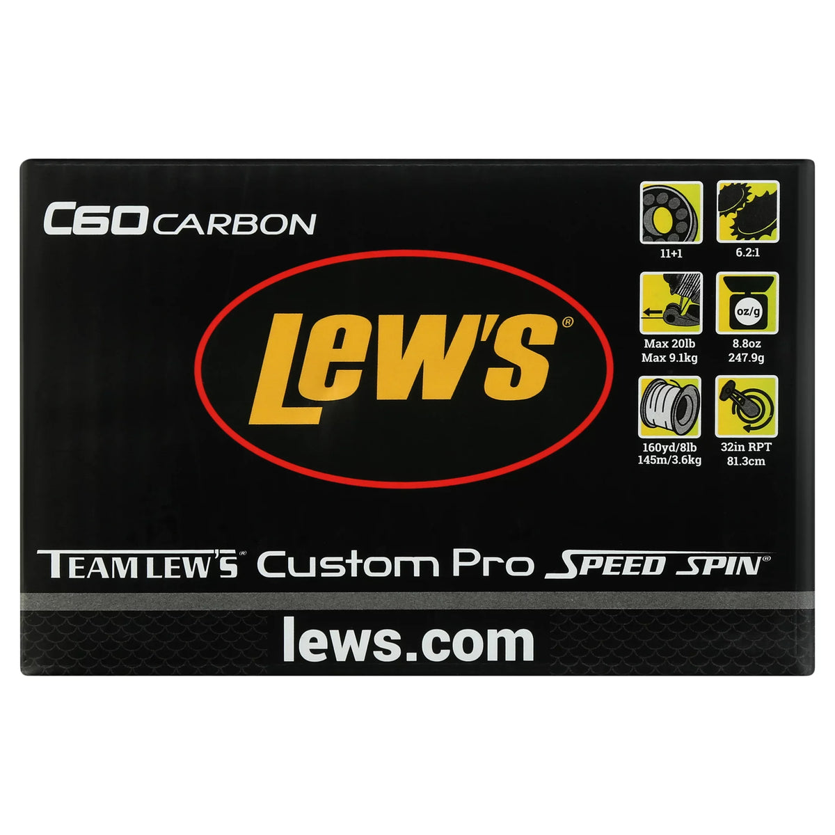 Lews Size Custom Spinning Speed Pro Spin Reel 2000