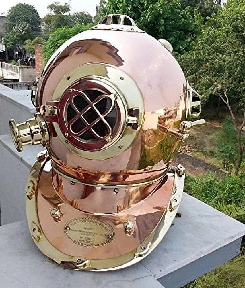 NauticalMart Copper Helmet Vintage Navy Divers Antique Gift Diving N US Brass