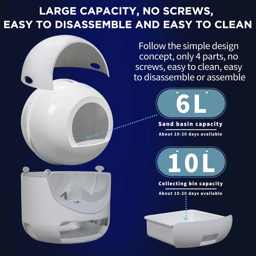 Control, Box, 2.4G Self & for Litter Box, Robot Smart App Litter Support Cat Litter Cleaning Automatic Multiple 5G Cats WiFi