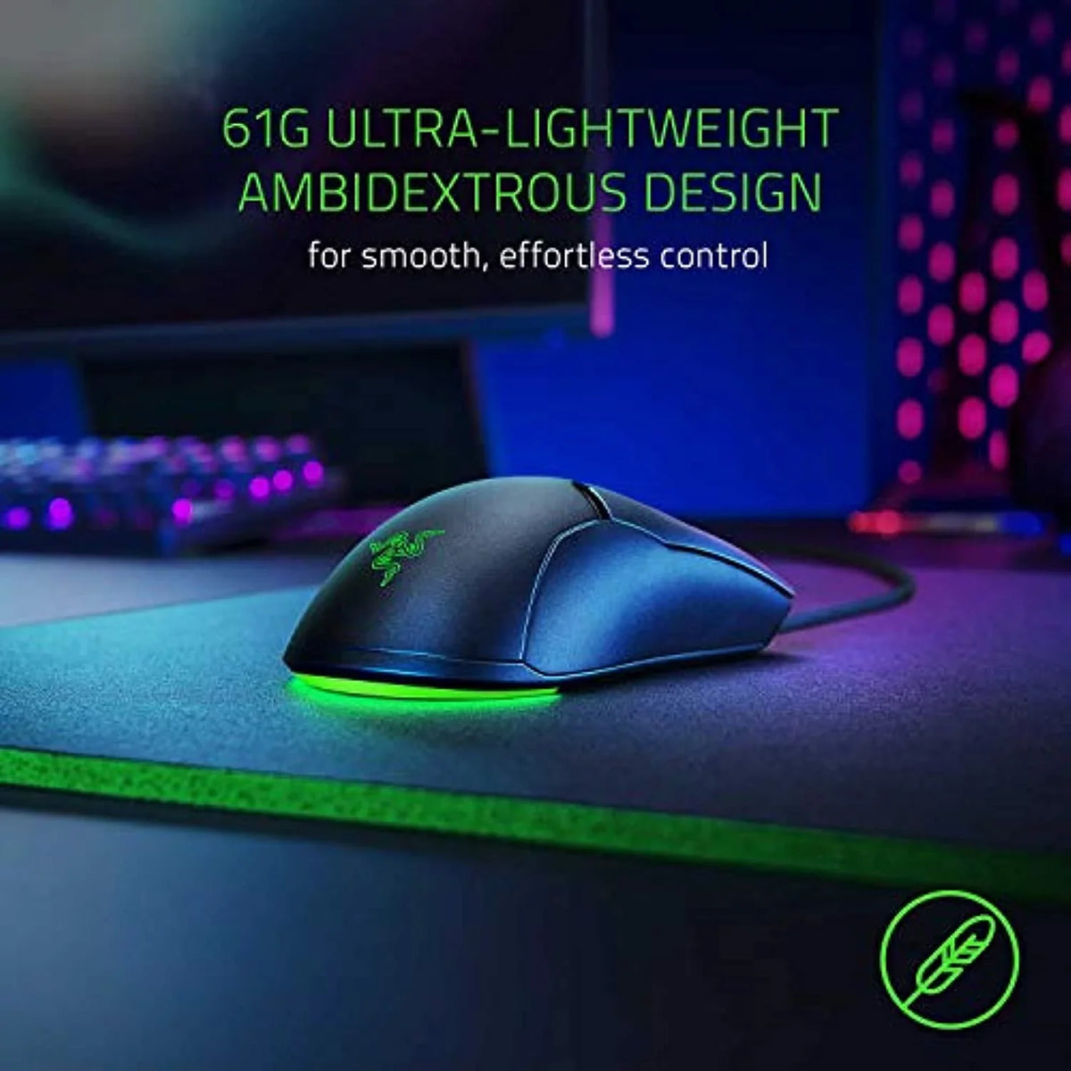 Classic Lighting Mouse: Mini Razer Gaming Viper Switches 6 8500 Ultralight Buttons Fastest - Gaming Rgb - Sensor - - Drag-Free Black - Chroma Cord Optical Underglow Dpi Programmable