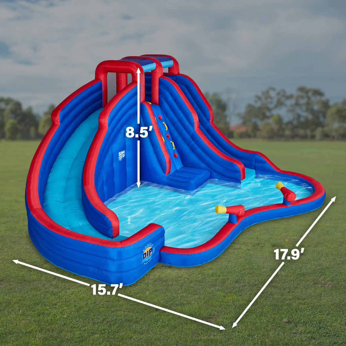 Pool, Water Fun Inflatable Backyard Water Park up & Blow & Sunny Slide Kids for