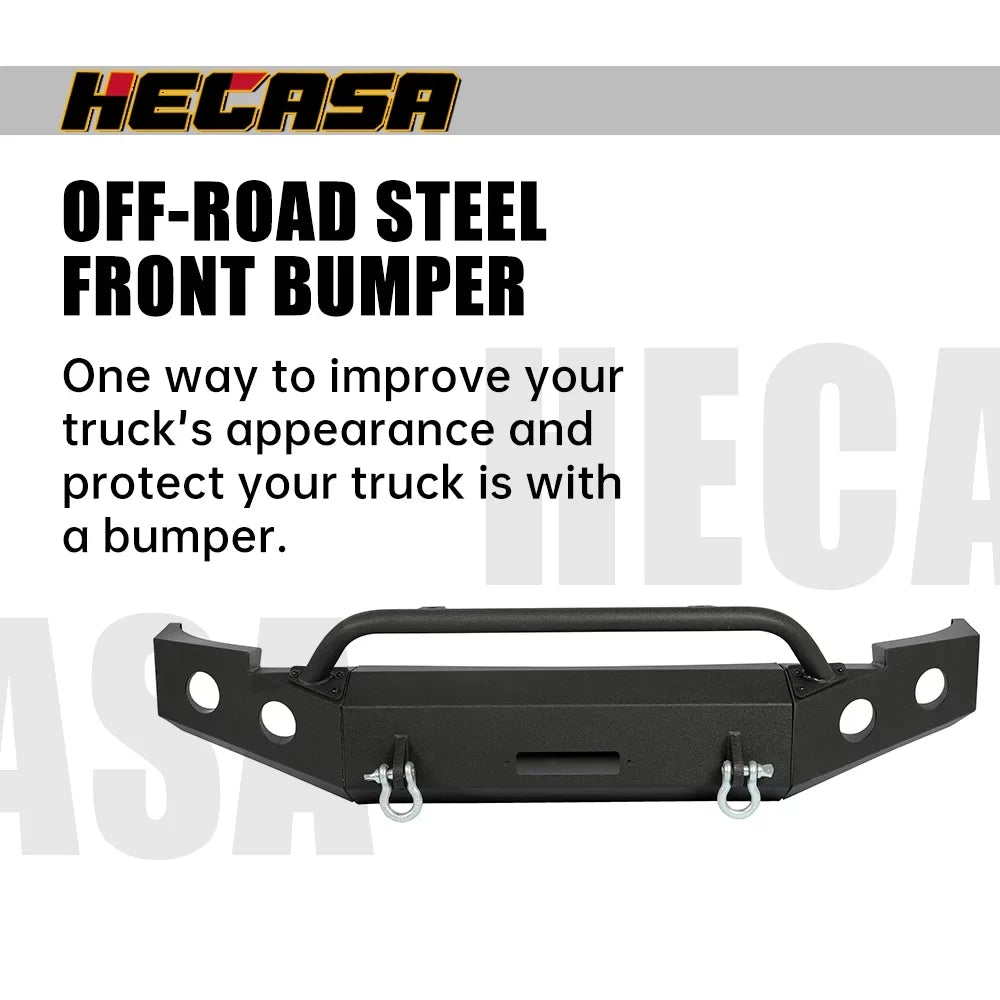 W/ Silverado HECASA 2007-2013 for Chevy Push 2010 Front Bar 3-Piece 2009 2013 2012 D-Rings Bumper 1500 2011 Modular 2008