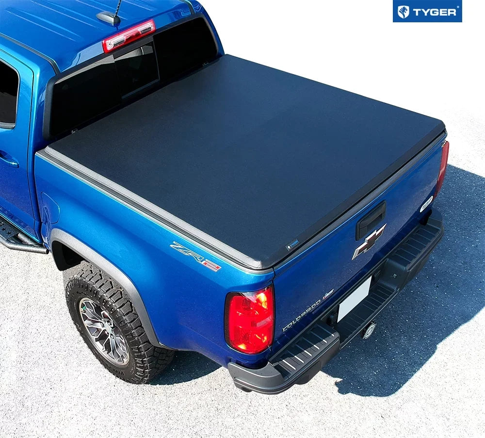 | 2015-2023 TG-BC3C1039 T3 Canyon 5'2" Chevy Auto with / Bed Tonneau Colorado Tri-fold Soft | Cover Vinyl Truck Compatible GMC | Tyger Bed