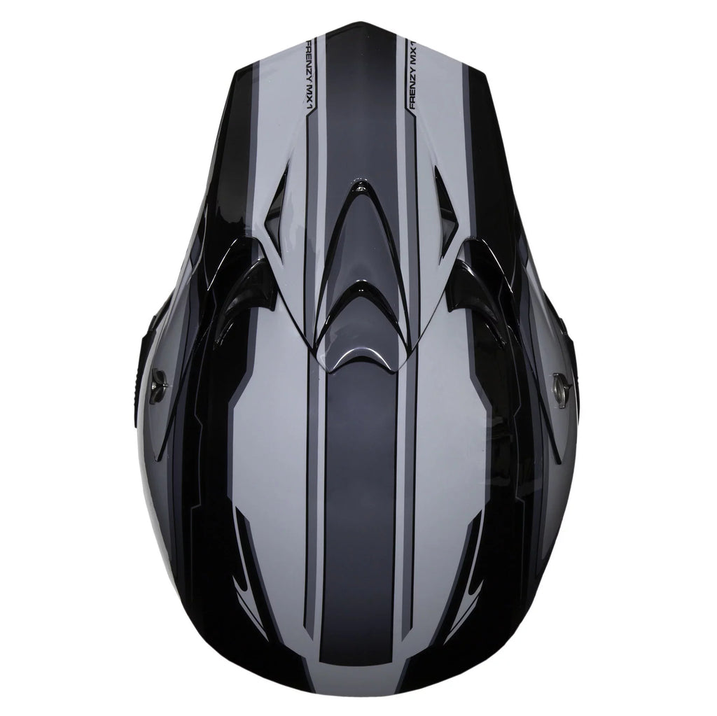 FRENZY Black-Grey, Helmet, Adult Approved, MX XL DOT
