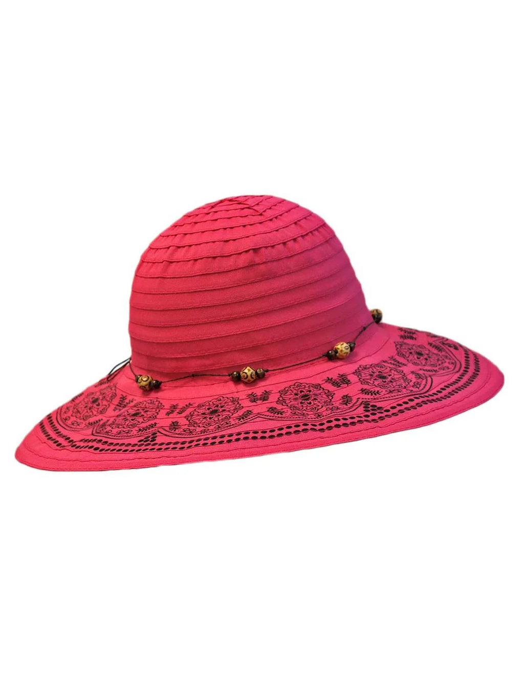 Trim Hot Elegant Pink Hat Floppy With