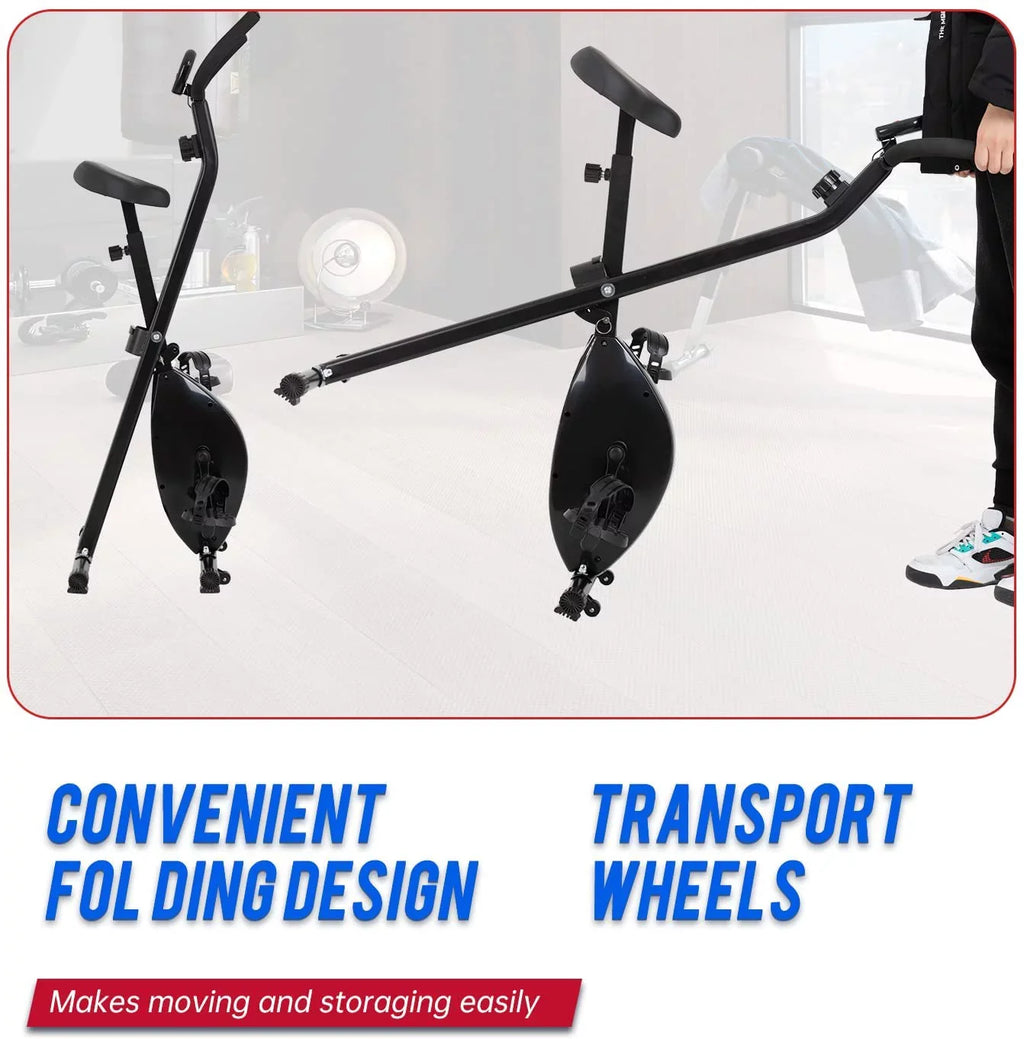 FDW Magnetic Resistance of Foldable with Bike Levels Exercise Recumbent Exercise Indoor 8 Stationary Bikes