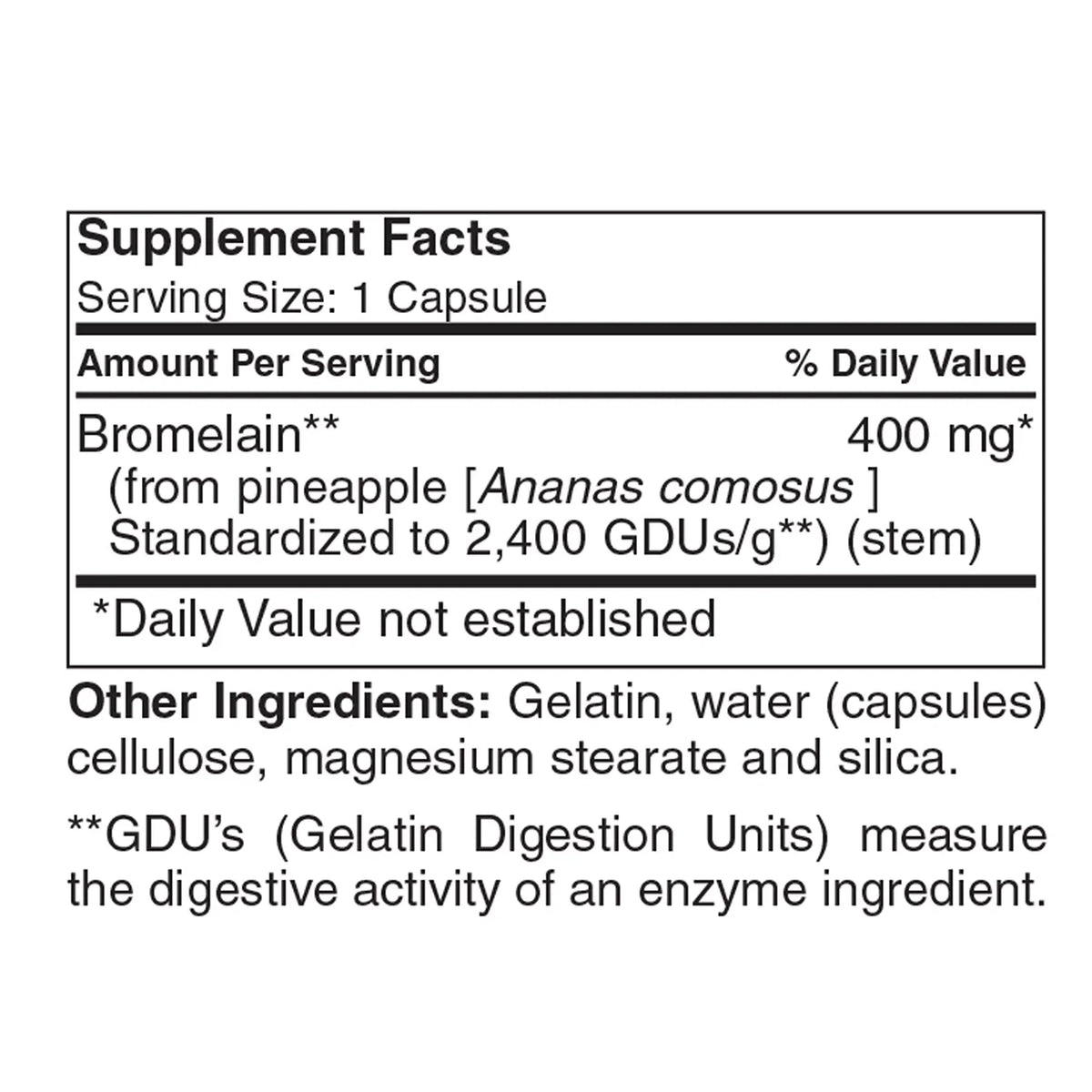 Anti-inflammatory 400 and Digestive Holly Foods, mg, 120 Capsules Bromelain Health Hill Enzyme,