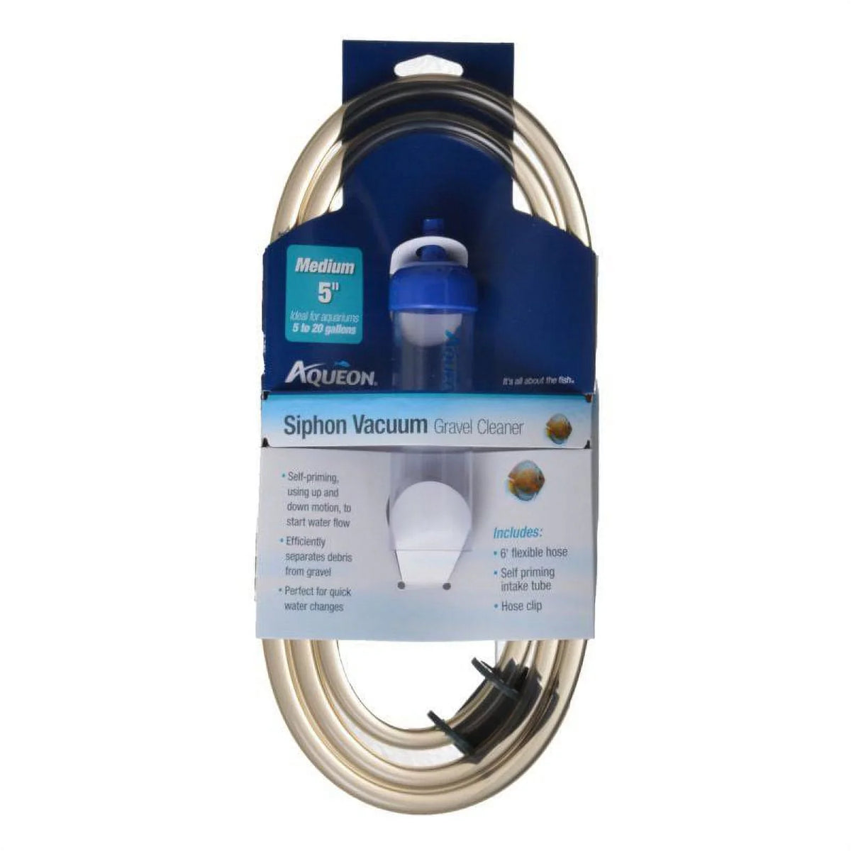 Vacuum Pack) with Gallons) Aqueon Siphon (Aquariums 5-20 Tube (3 6' Medium Gravel 5" Hose - - Cleaner
