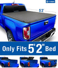 | 2015-2023 TG-BC3C1039 T3 Canyon 5'2" Chevy Auto with / Bed Tonneau Colorado Tri-fold Soft | Cover Vinyl Truck Compatible GMC | Tyger Bed